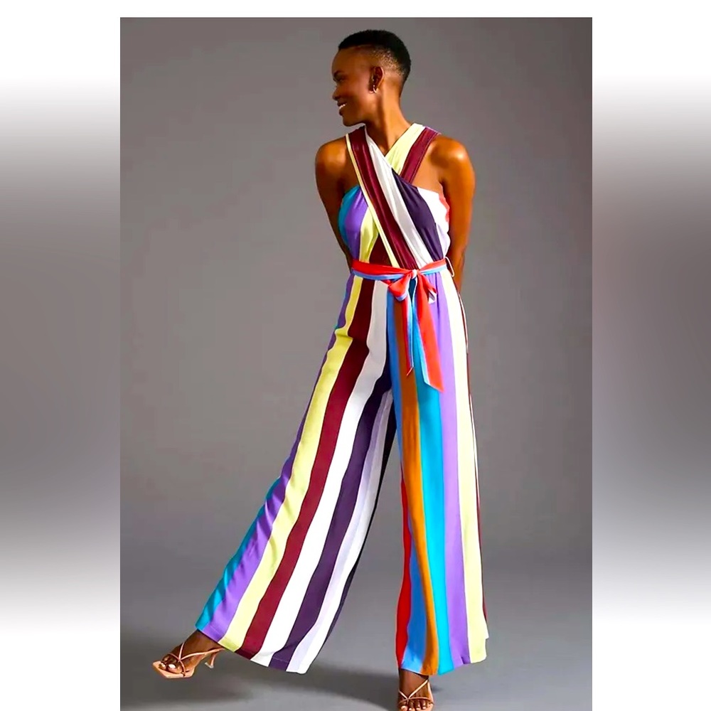 NWT • anthropology multicolored jumpsuit• XL• Tracy Reese collaboration •